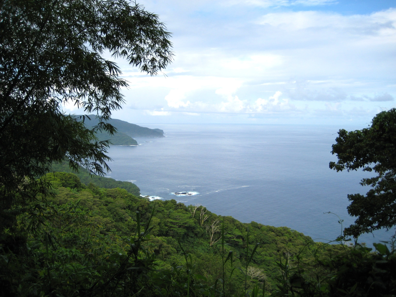 A view along the Samoan coast