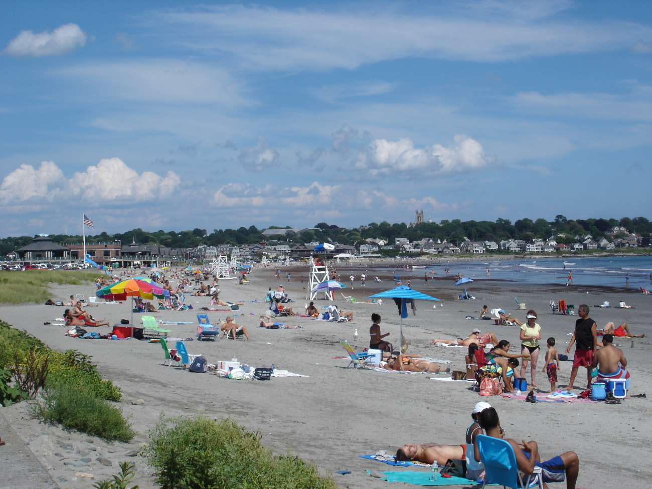 A Massachusetts beach in the summer