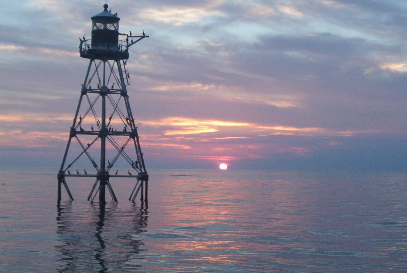 Tennessee Reef Lighthouse at sunset