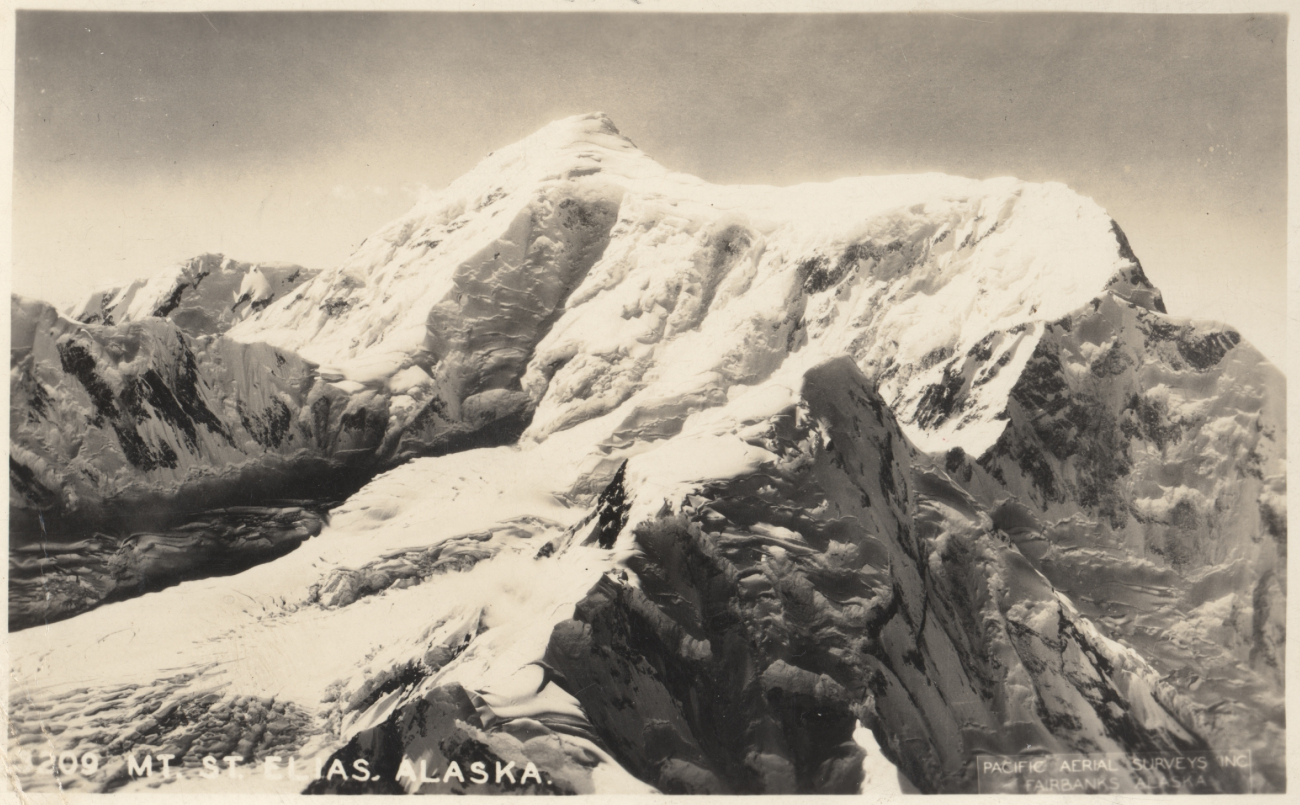 Postcard aerial view of Mt
