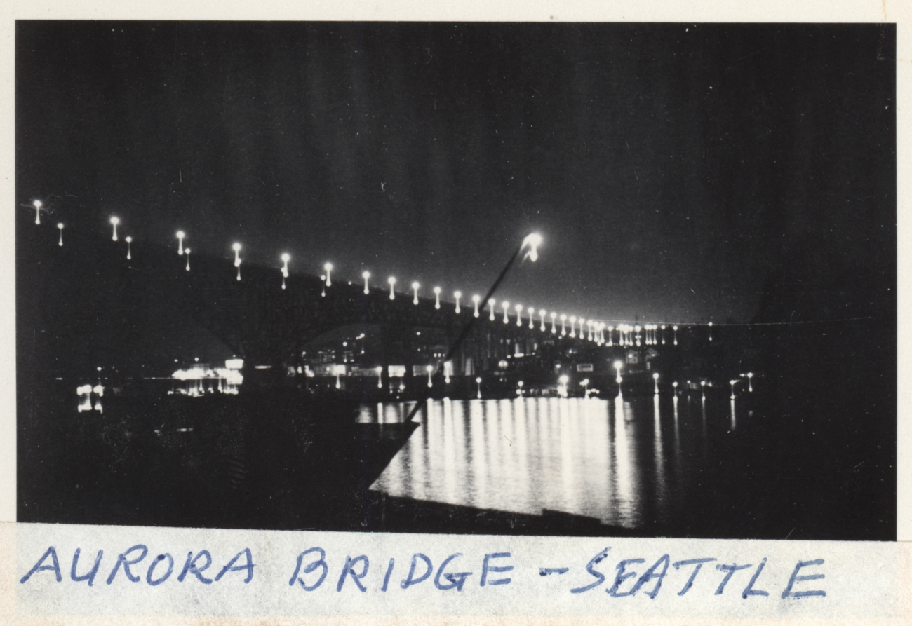 The Aurora Bridge (also known as the George Washington Memorial Bridge) atnight