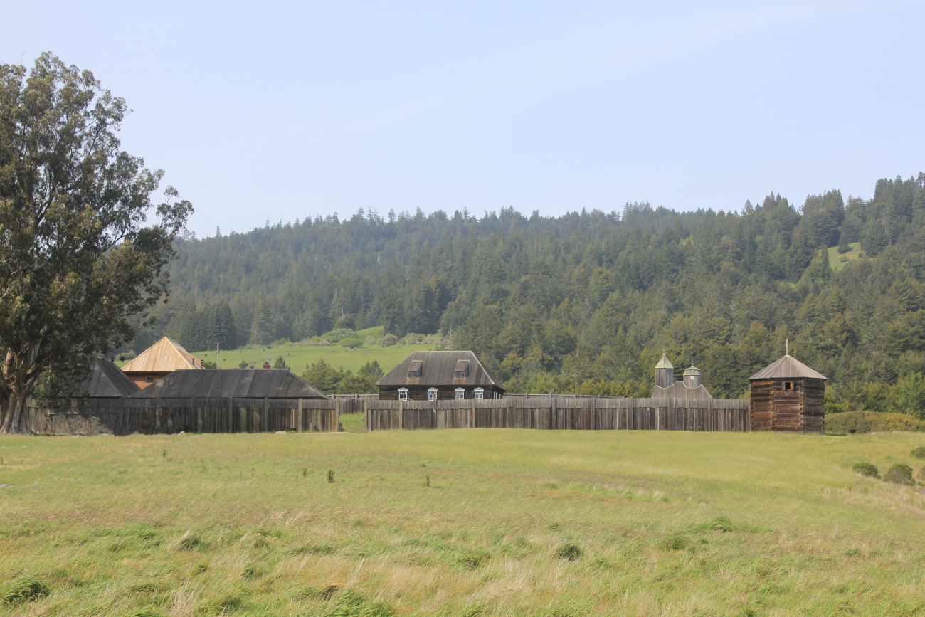 The rebuilt Fort Ross, the southernmost Russian fort in North America