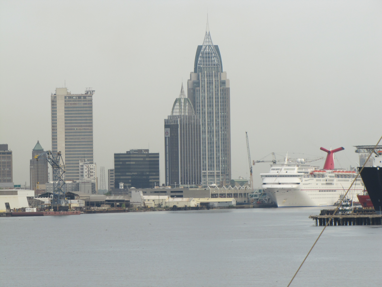 The cruise ship CARNIVAL ELATION tied up at Mobile