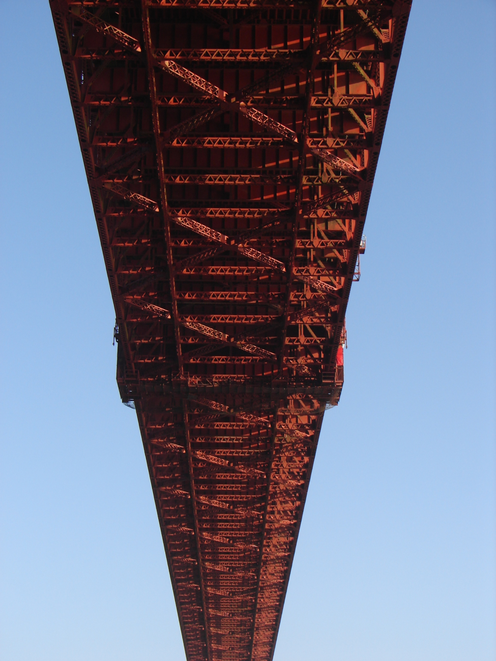 Directly under the Golden Gate Bridge