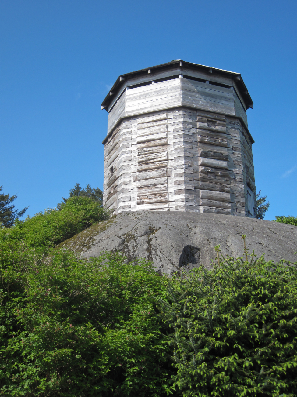 Replica of the  Russian blockhouse at Sitka that was originally located inside a Russian stockade