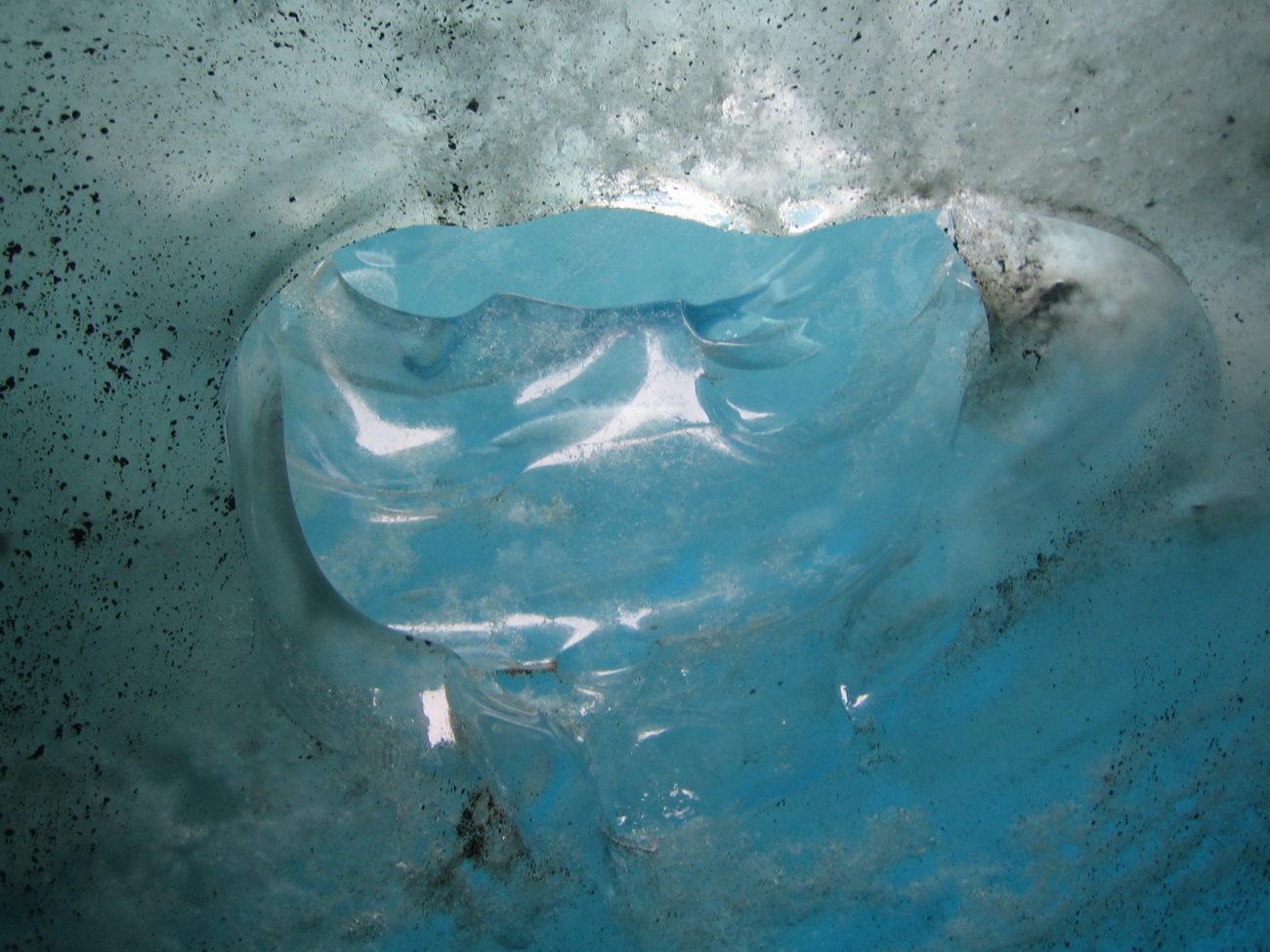 Blue ice in Mendenhall Glacier