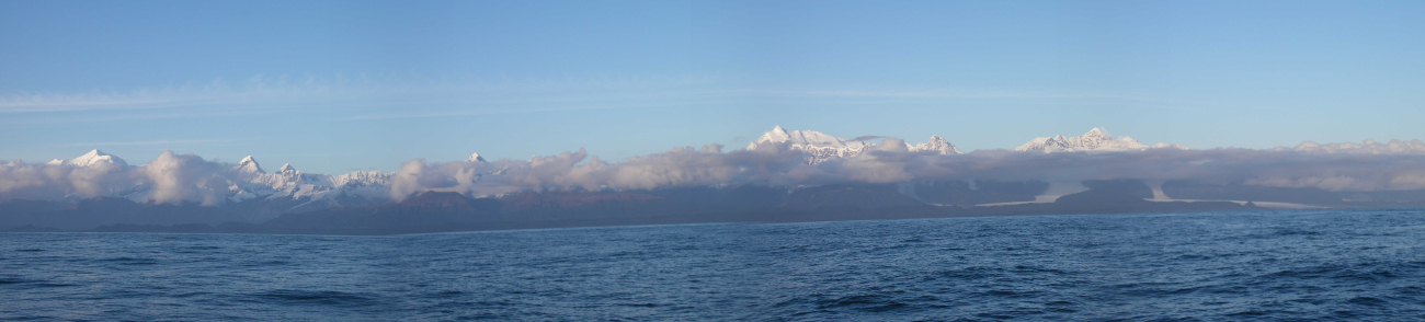 Fairweather Range seen from the Gulf of Alaska