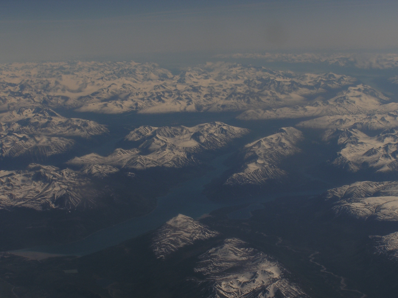 Flying over the coast ranges of SE Alaska