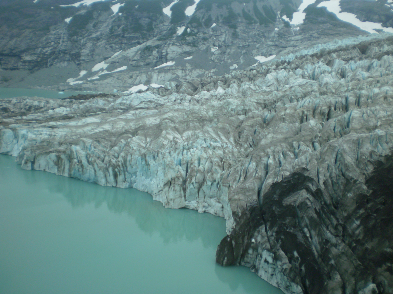 Hallo Glacier terminus on a small glacial lake across Shelikof Strait fromKodiak Island