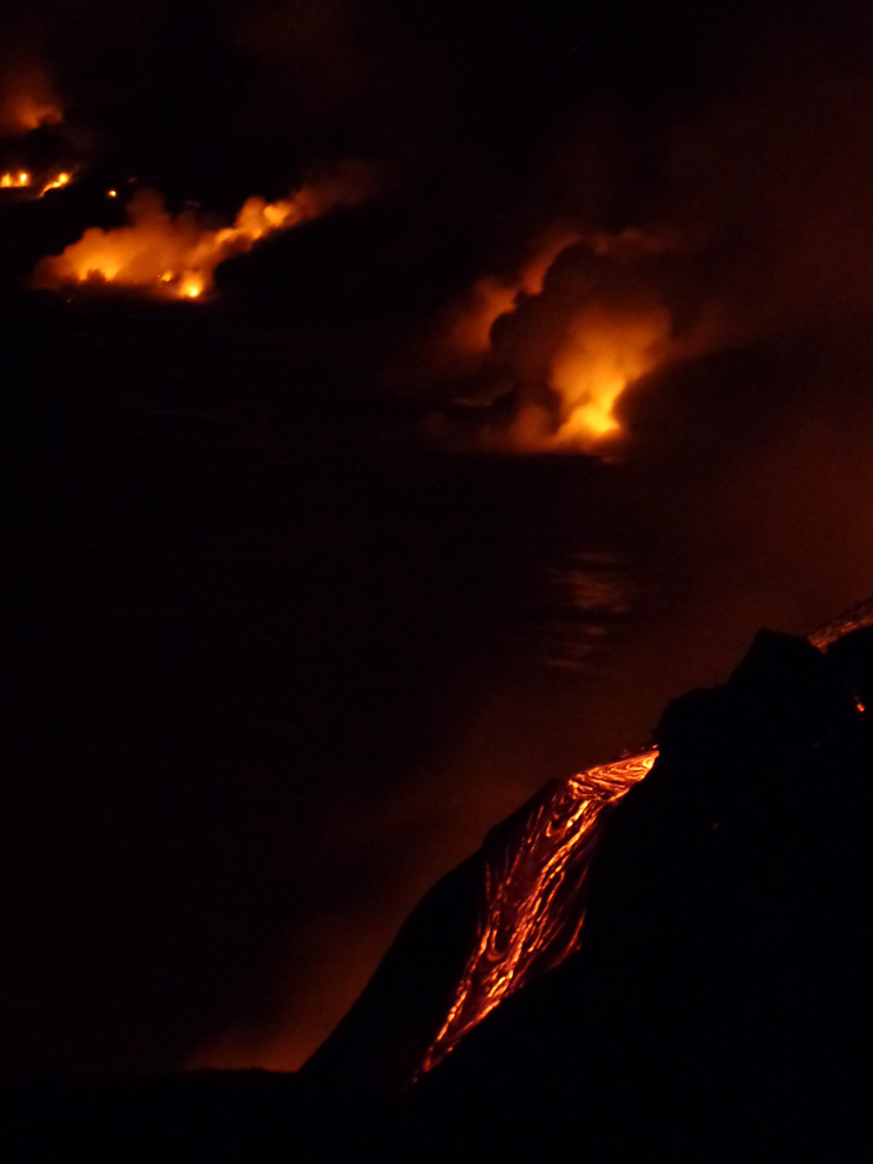 New earth: lava enters the Pacific Ocean on Hawaii's Big Island, east ofKalapana