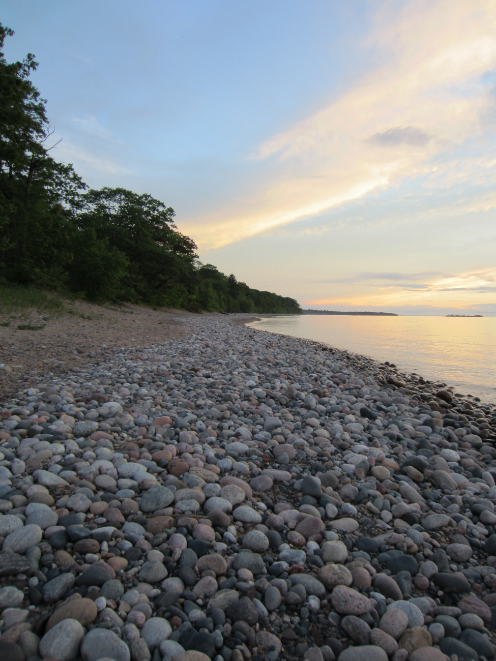 Sunset at Point Iroquois, Lake Superior