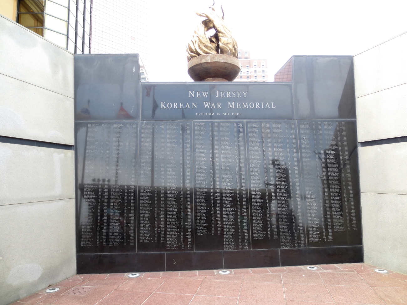 The New Jersey Korean War Memorial on the boardwalk at Atlantic City