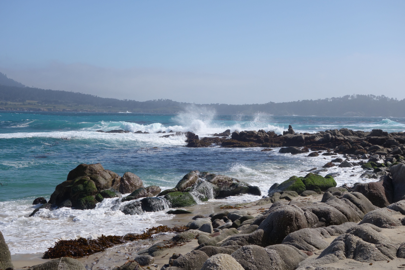 Looking south across Carmel Bay to Point Lobos State Reserve