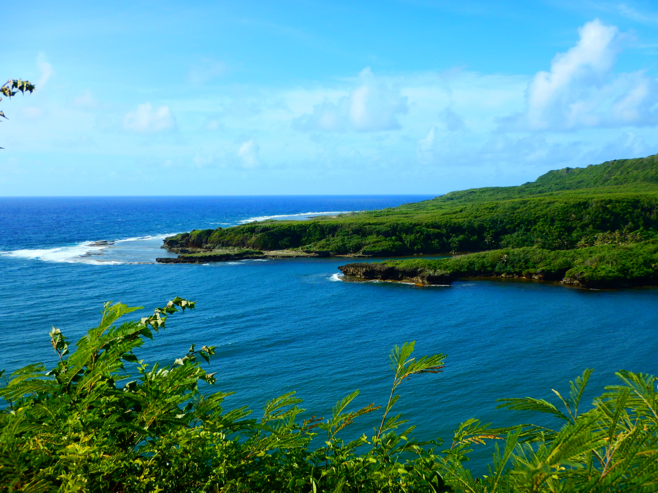 A view of the south side of Talofofo Bay on the east side of Guam
