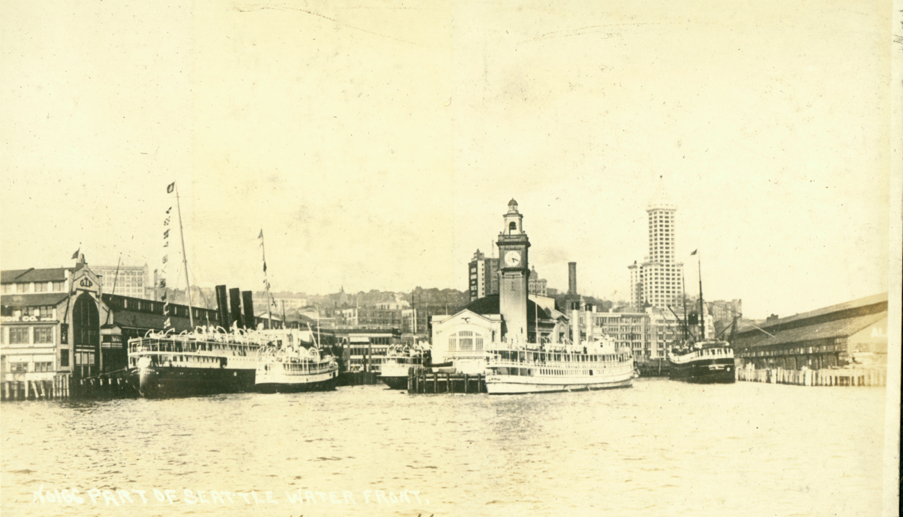 The Seattle waterfront circa 1920