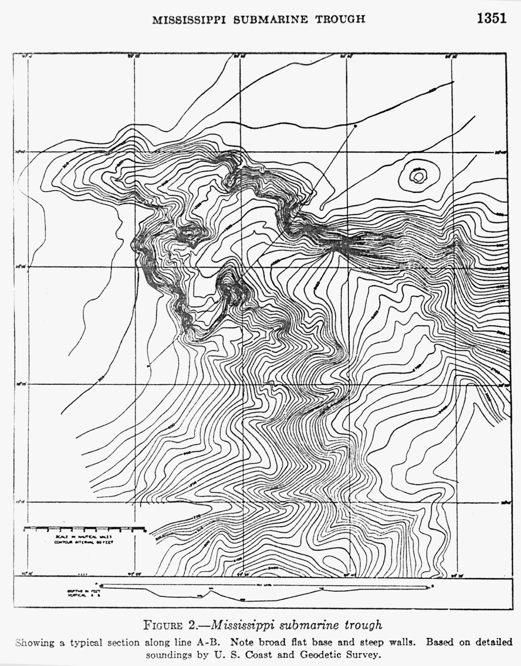 Mississippi Canyon discovered by Coast and Geodetic Survey, described andinterpreted by Francis Shepard