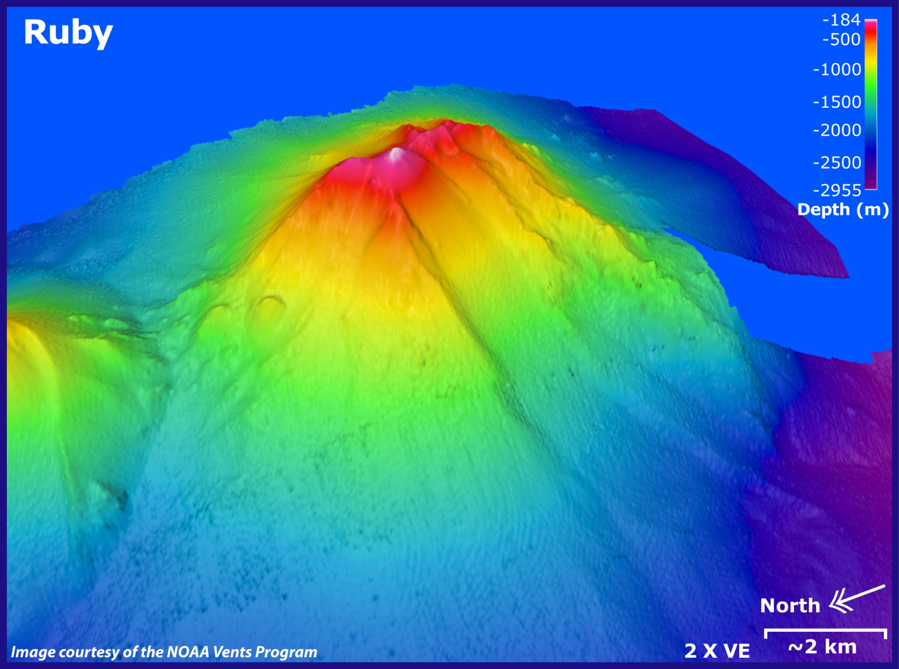 3-D view of Ruby Seamount