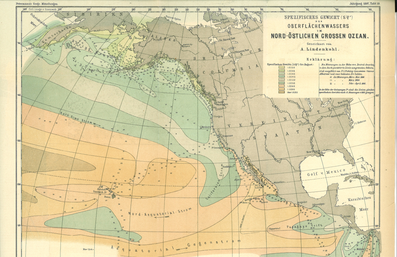 Specific Gravity of Surface Waters of the North Pacific Ocean byAdolph Lindenkohl of the U