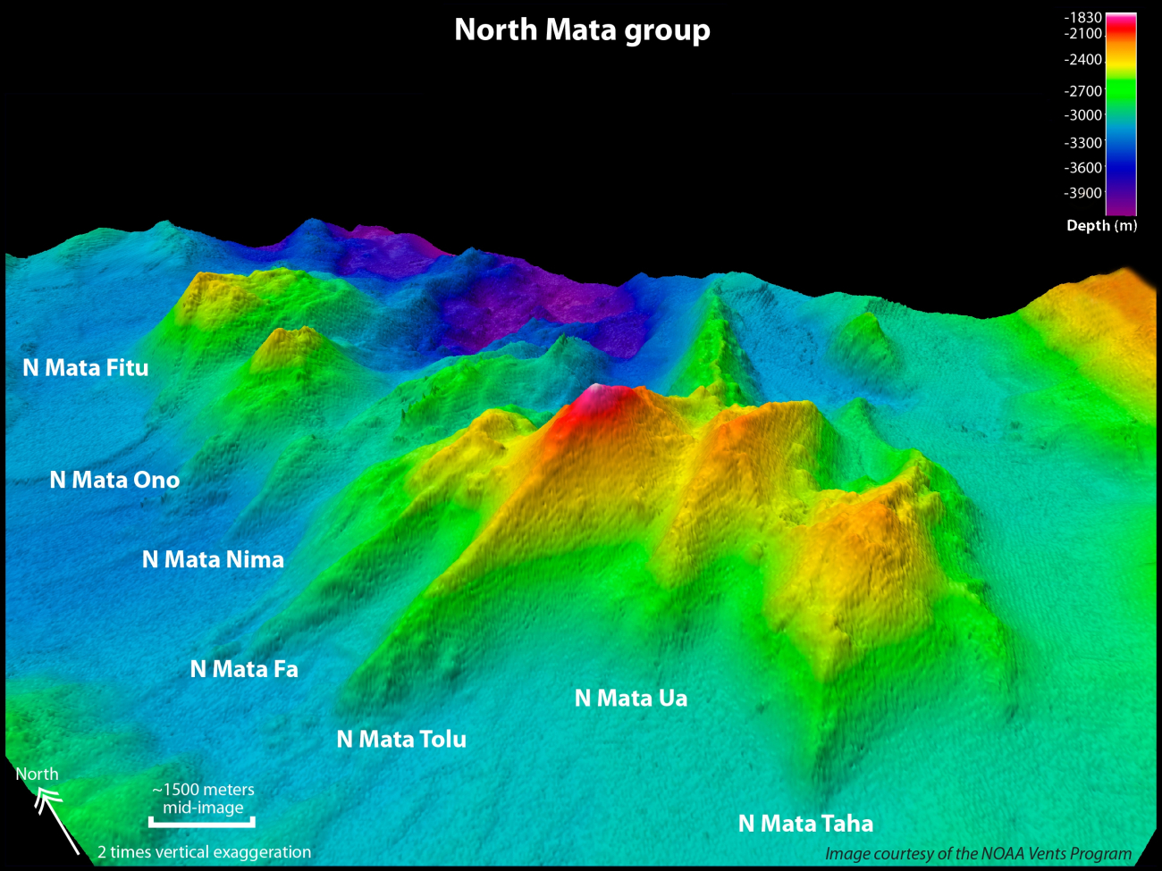 The North Mata Group of seamounts