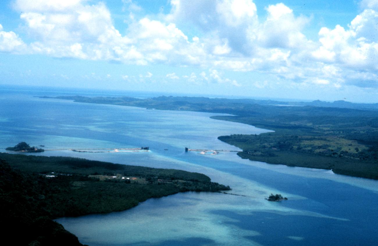 The ship channel between Babelthaup and Koror Islands