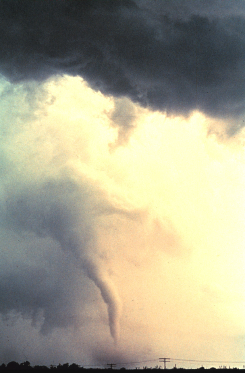 The first tornado captured by the NSSL doppler radar and NSSL chase personnel