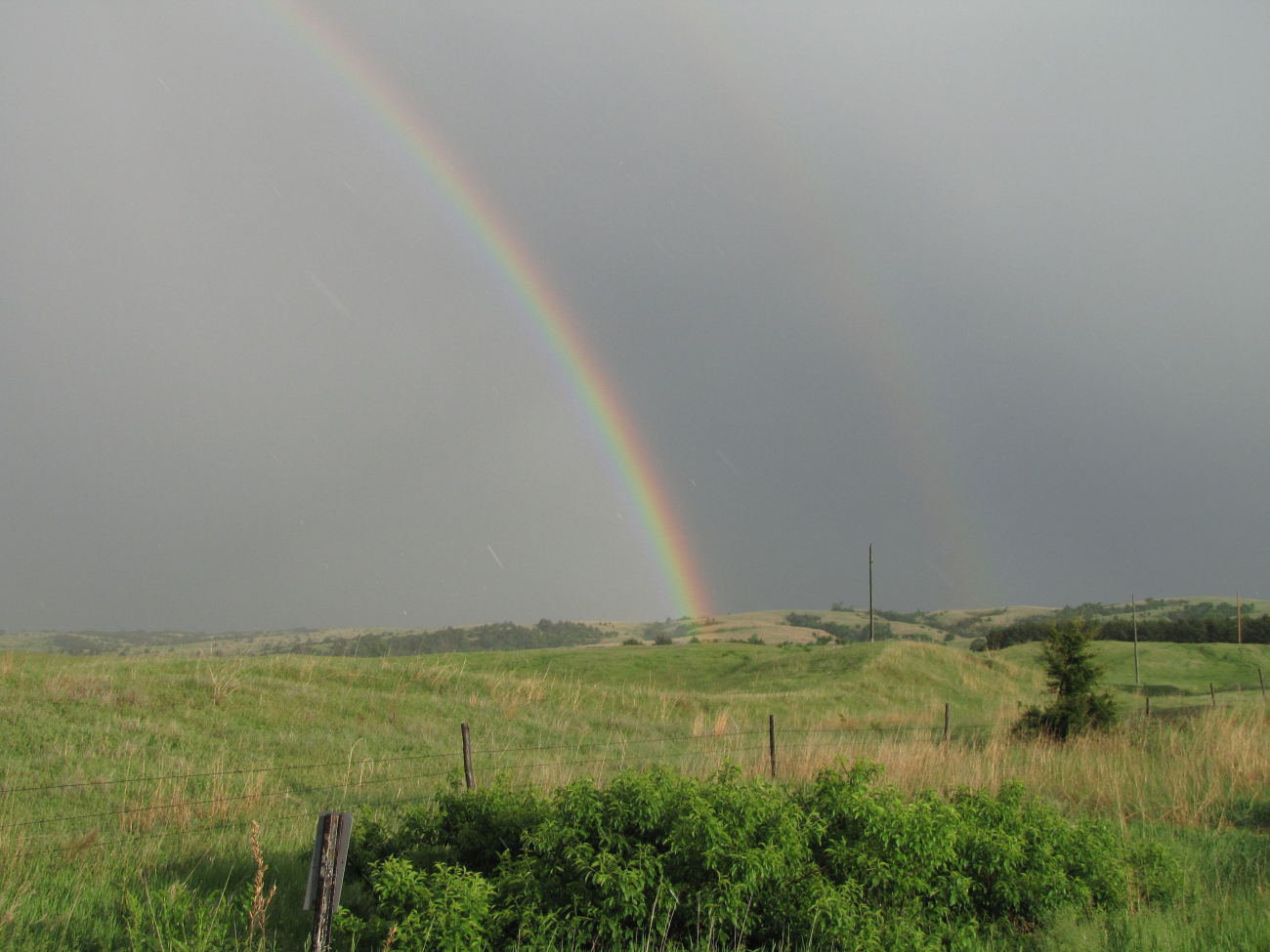 Rainbow following storm passage