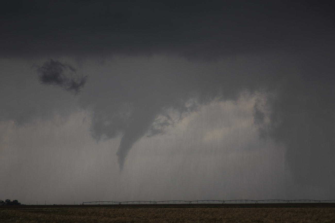 A short-lived tornado northwest of Amarillo