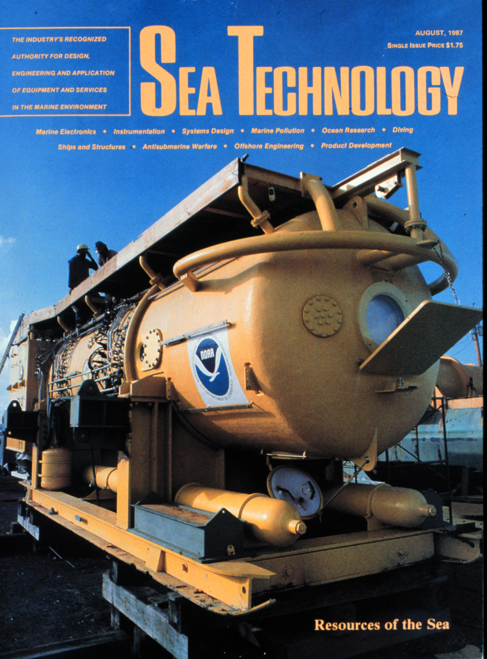 AQUARIUS featured on cover of Sea Technology prior to 1986 deployment