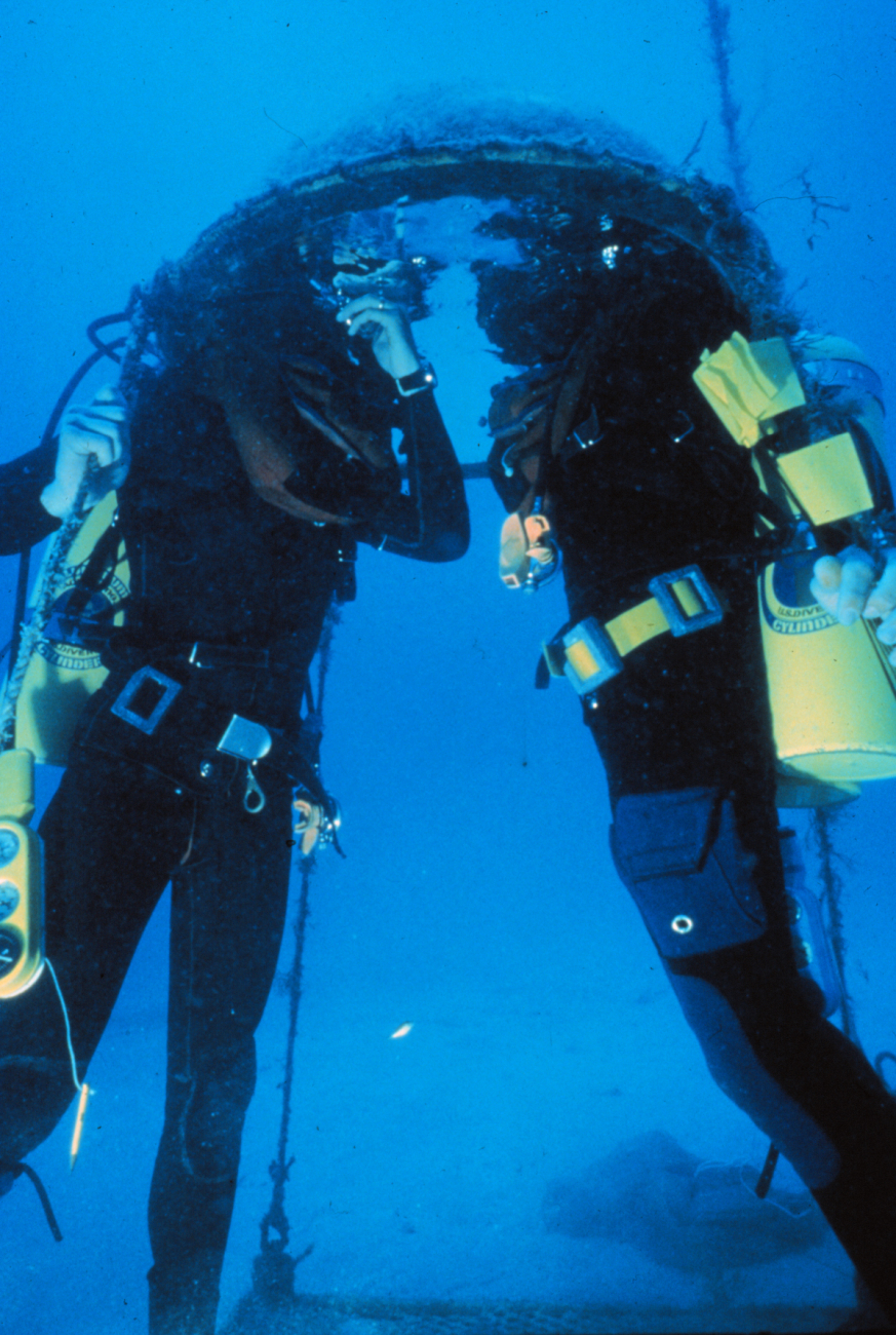 AQUARIUS aquanauts pause to converse in talk bubble