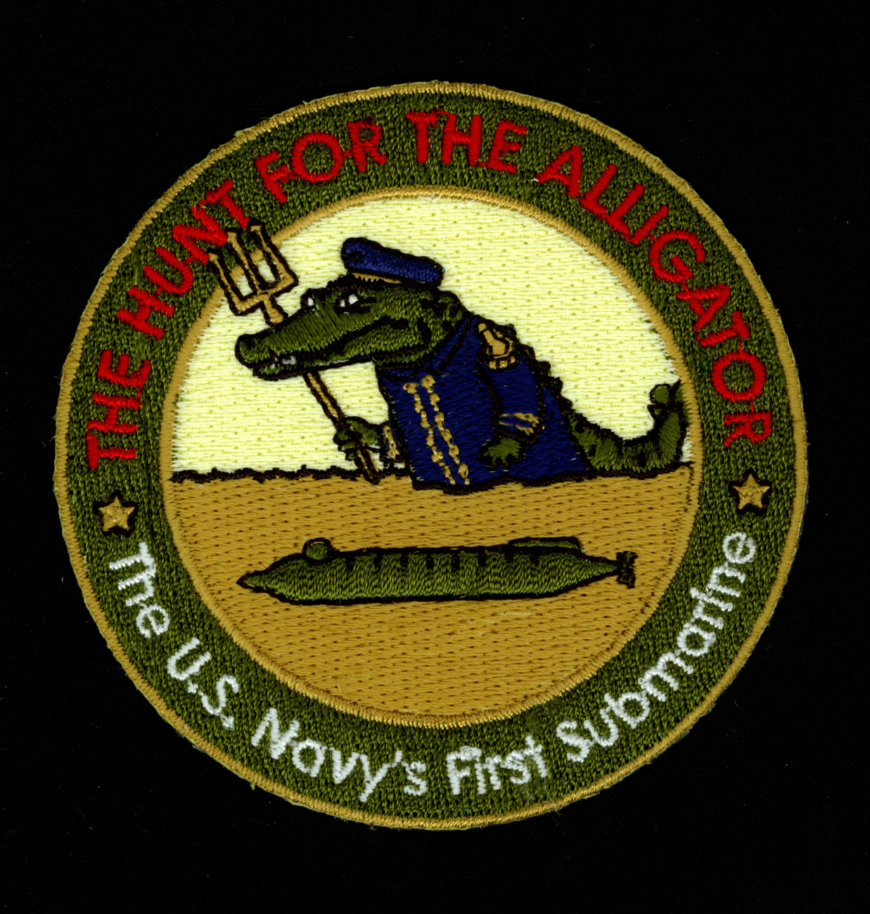 Hunt for the ALLIGATOR patch commemorating the search for the United StatesNavy's first submarine, lost off Cape Hatteras during a storm in 1863