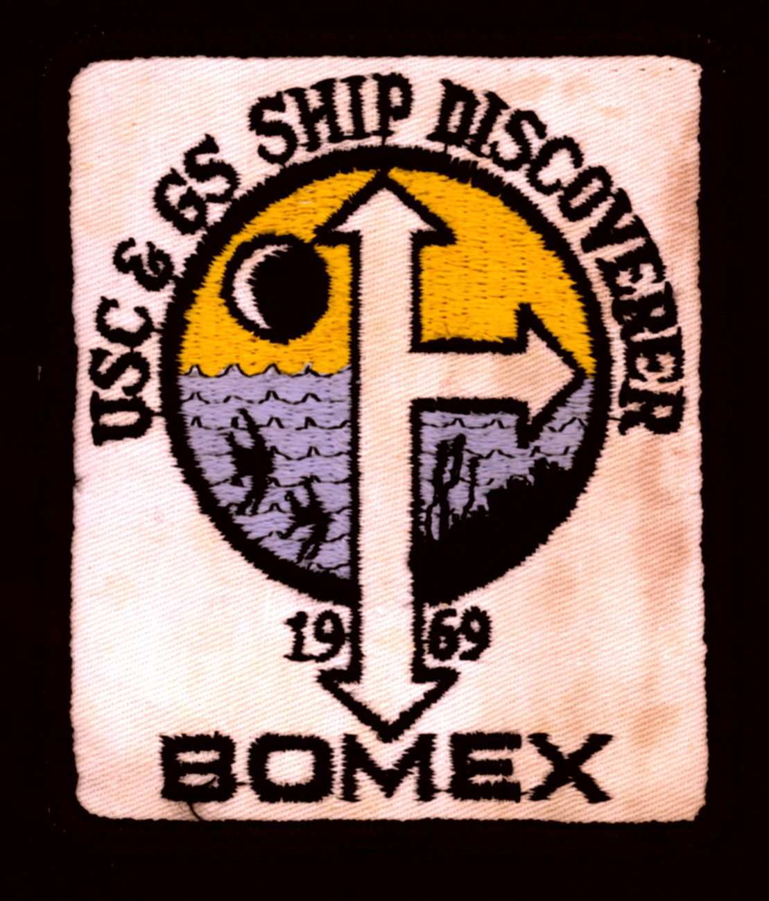 Patch commemorating the USC&GS; Ship DISCOVERER participation in BOMEX,the Barbados Oceanographic and Meteorological Experiment which was thefirst large-scale experiment to study interactions between the ocean andatmosphere