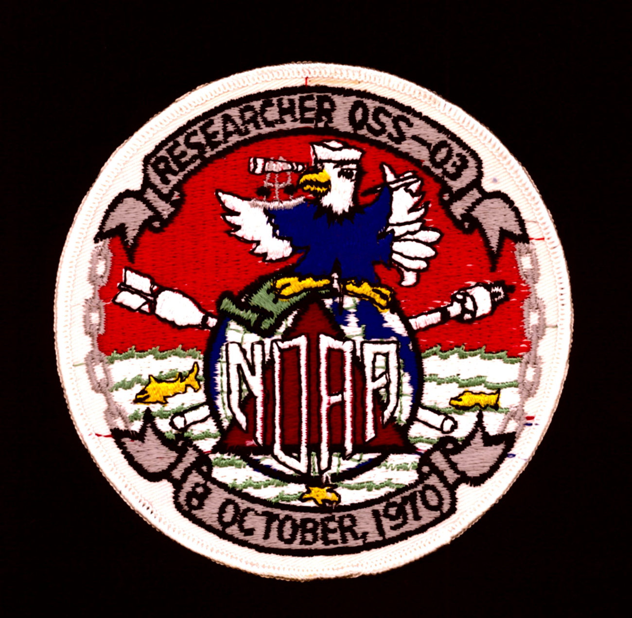 NOAA Ship RESEARCHER patch commemorating formation of NOAA