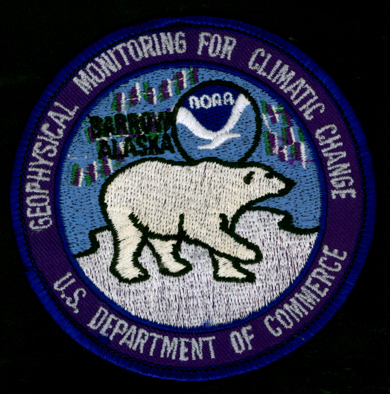 Patch commemorating the Point Barrow Observatory of NOAA's GeophysicalMonitoring for Climatic Change Program