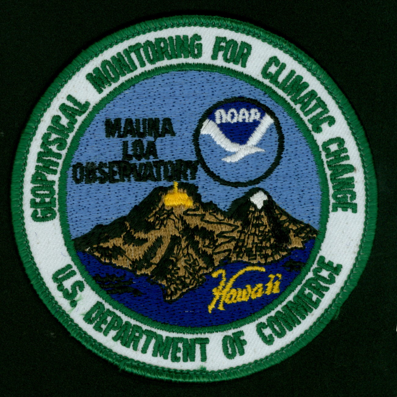 Patch commemorating the Mauna Loa Observatory of NOAA's GeophysicalMonitoring for Climatic Change Program