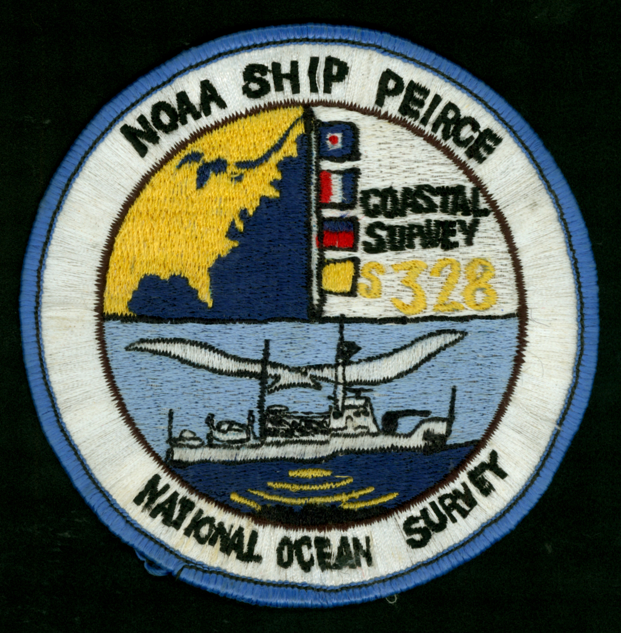 Patch commemorating NOAA Ship PEIRCE, in service 1962-1985