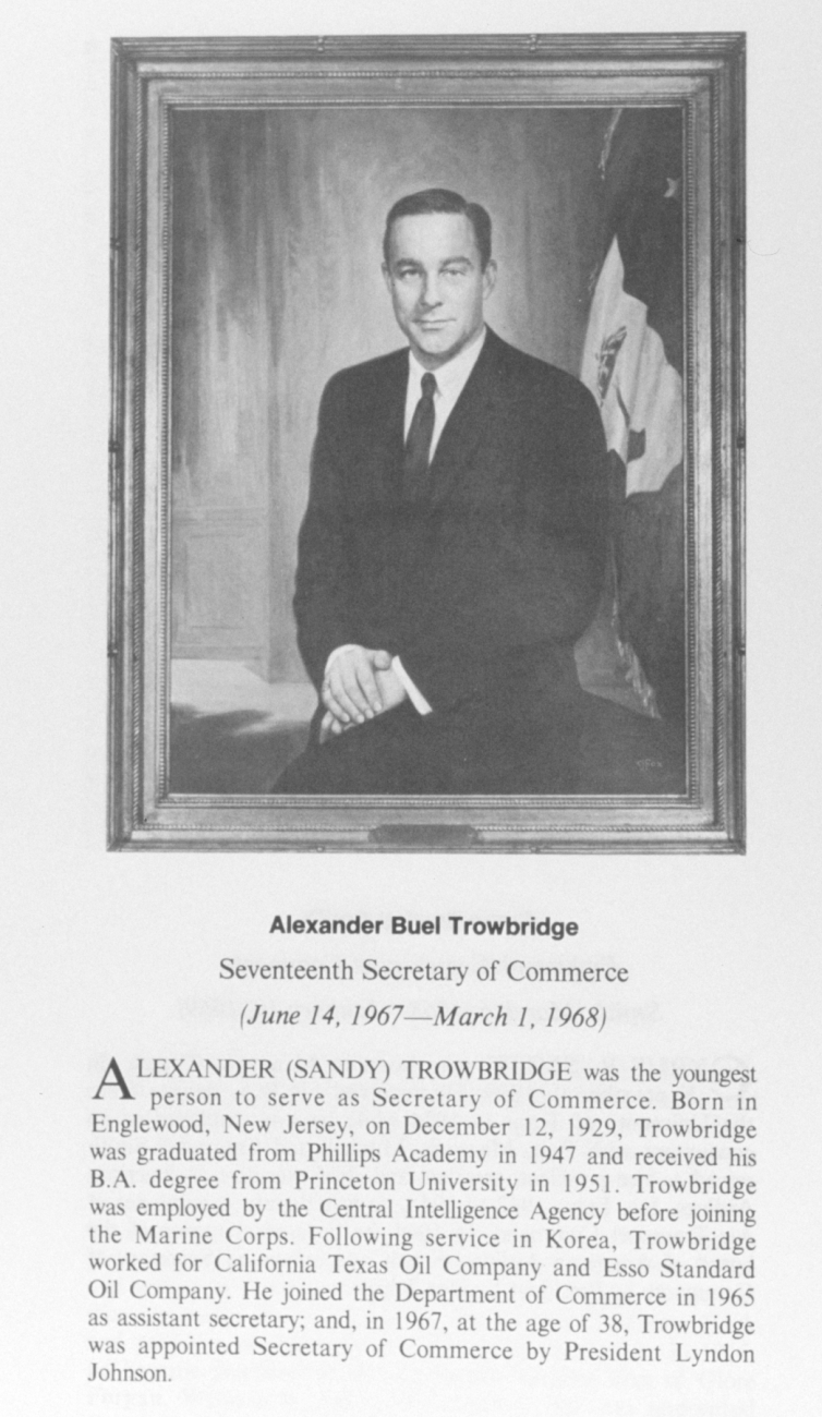 Alexander Buel Trowbridge, 1929 - , seventeenth Secretary of Commerce