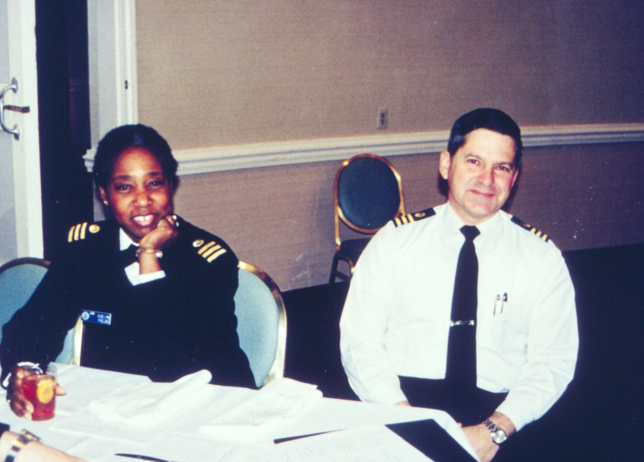 Commanders Evelyn Fields and Larry Simoneaux at a NOAA Corpsgathering