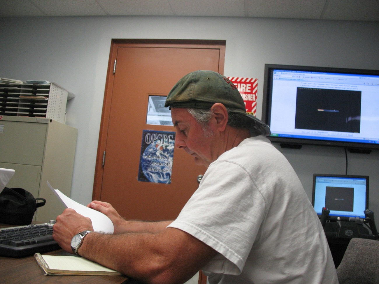 Unidentified at briefing prior to flight into Hurricane Ike