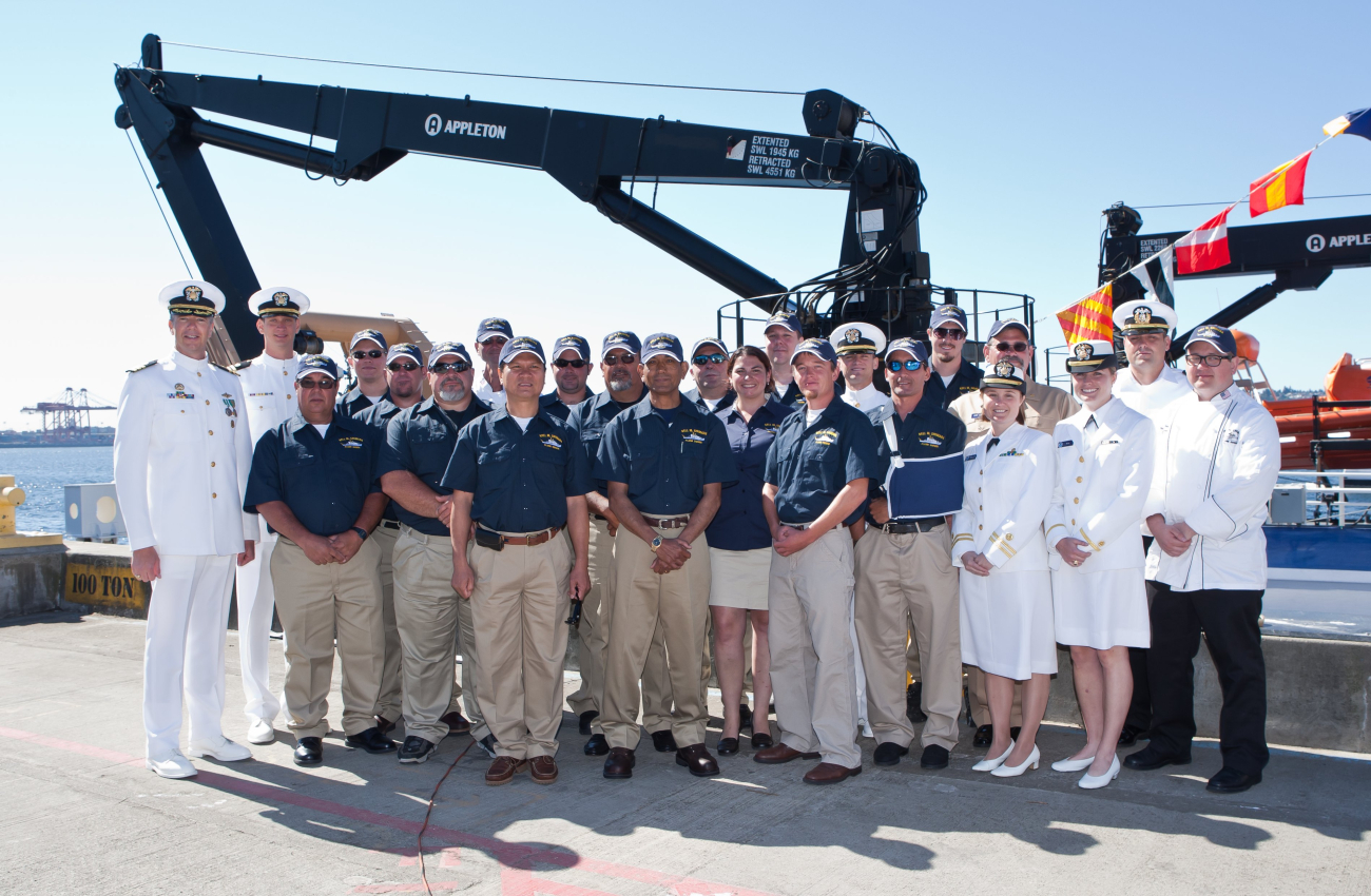 Officers and crew of NOAA Ship BELL M