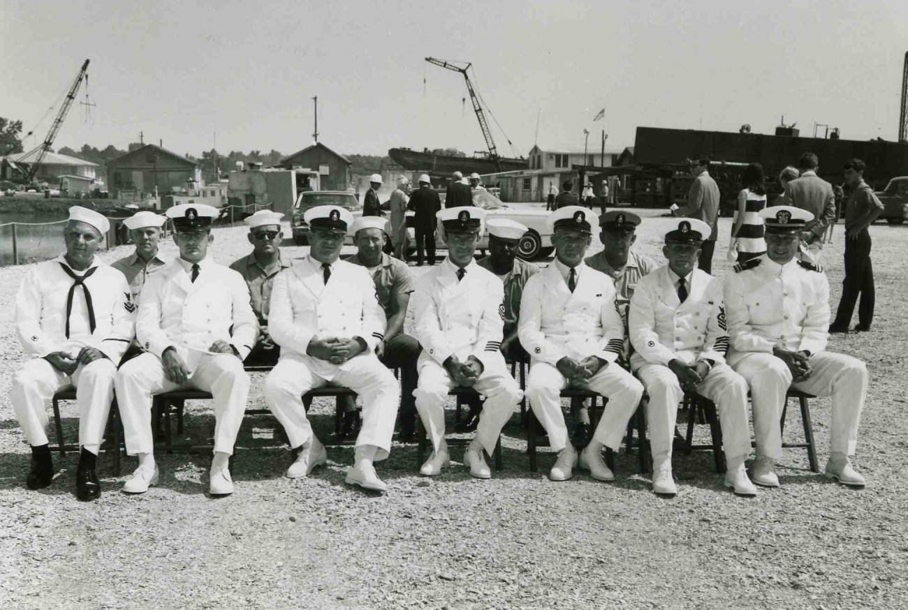 Crew of the USC&GS; FERREL at the launching ceremony