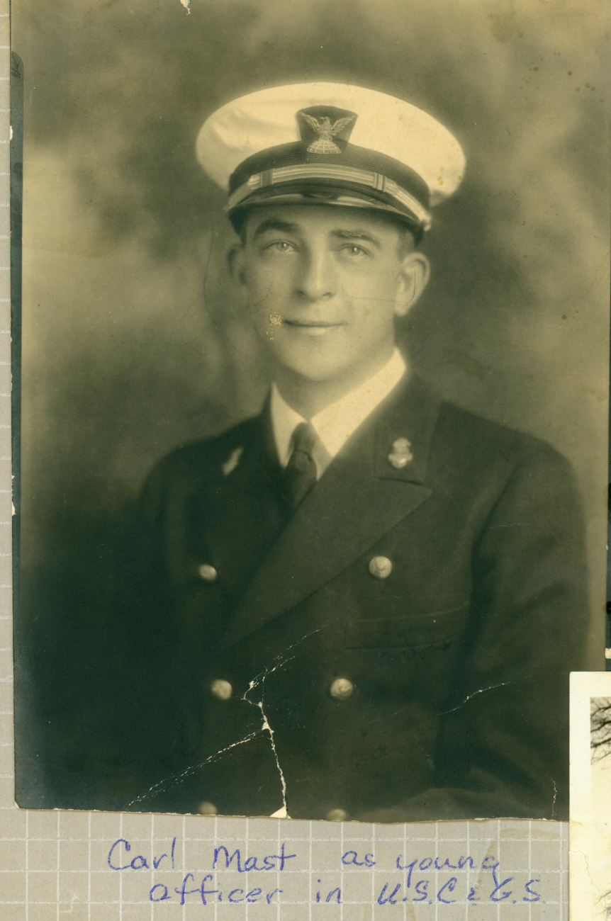 Carl Mast as young USC&GS; officer