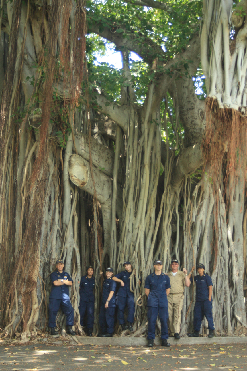 Wardroom of NOAA Ship HI'IALAKAI underneath the historic Knob HillBachelor Officers' Quarters historic banyan tree