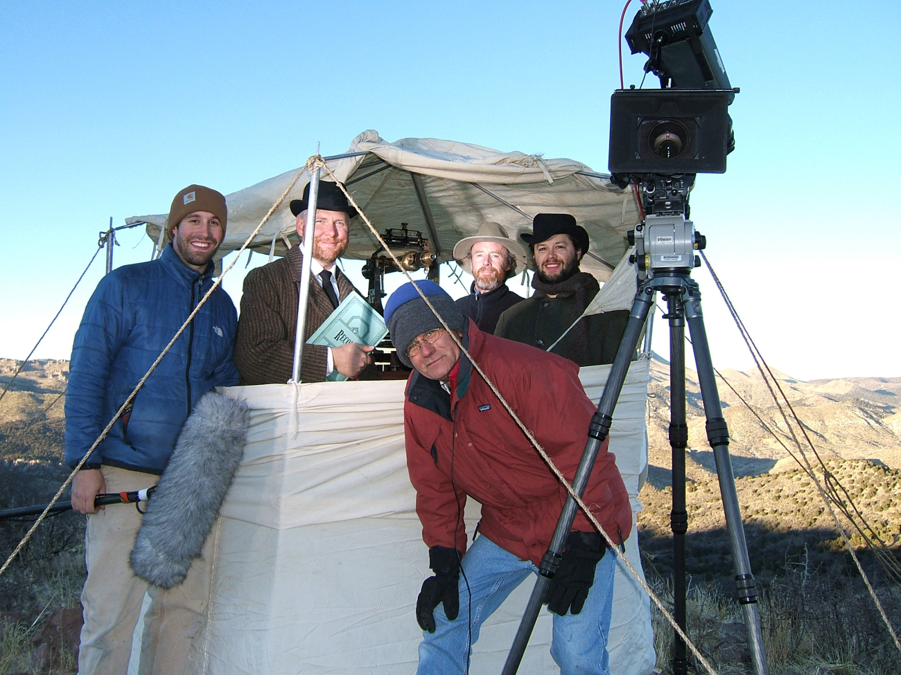 Members of NOAA's National Geodetic Survey at fillming of documentary on the 200year history of the Coast and Geodetic Survey