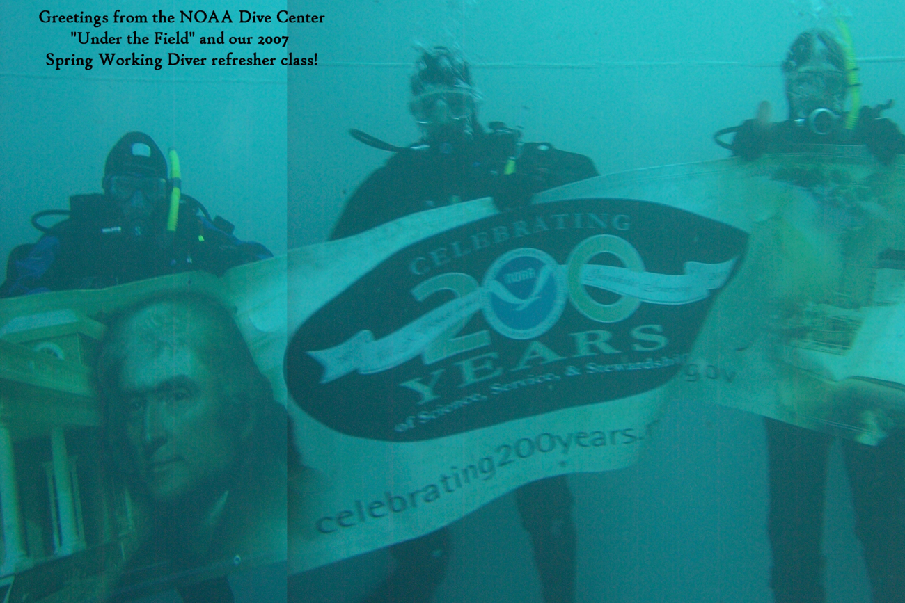 Greetings from the NOAA Diving Program headquartered at the NOAA Diving Center