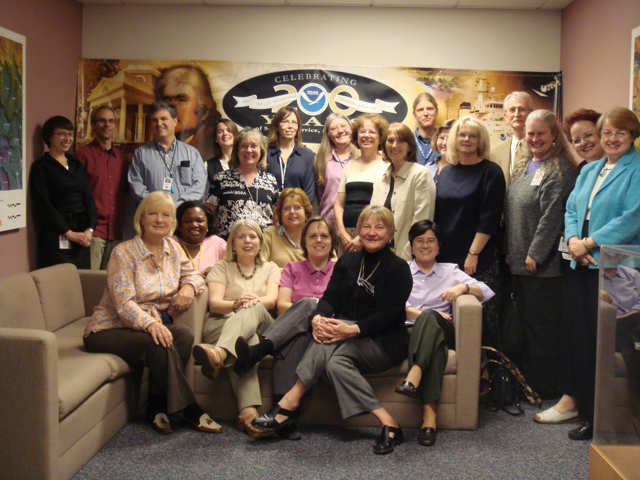 NOAA librarians take time out from the books to send greetings from the AnnualNOAA Libraries Conference