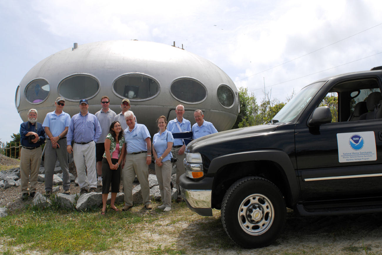 The Monitor National Marine Sanctuary Advisory Council being observed byaliens at Cape Hatteras