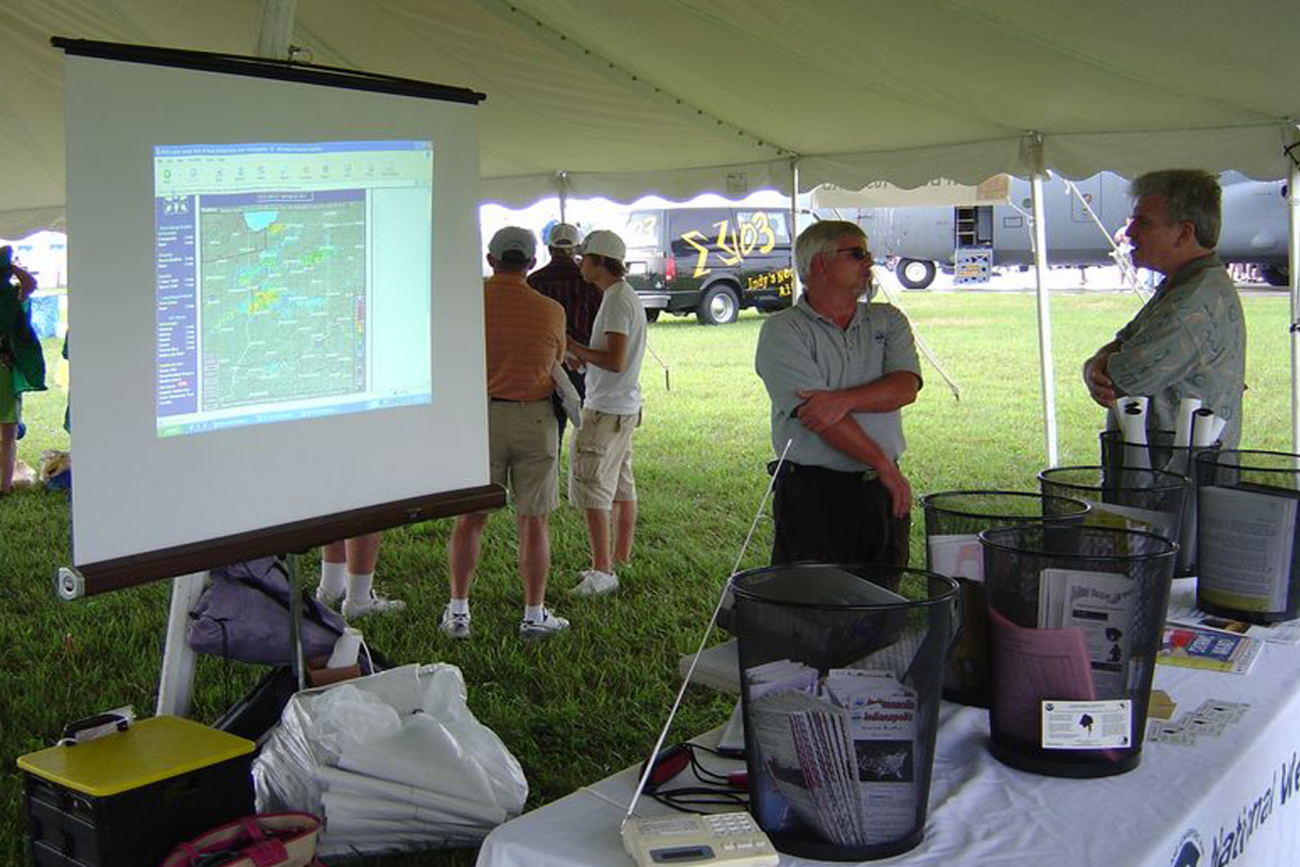 NOAA's National Weather Service in Indianapolis, Indiana hosted a display boothat the Indianapolis Air Show