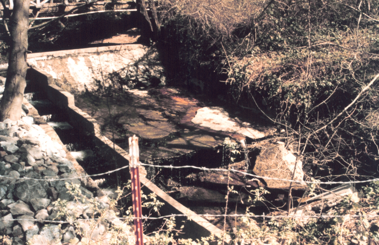 Before restoration, looking upstream from Roy's Dam during a low-flow season