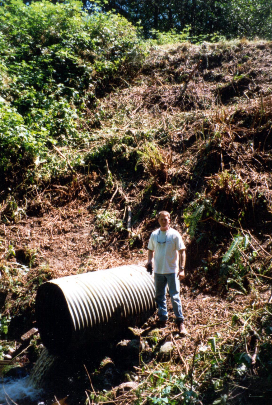 An image of the culvert that was removed and replaced