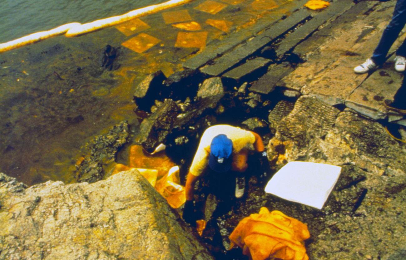 Spill response and clean-up at the oil spill site